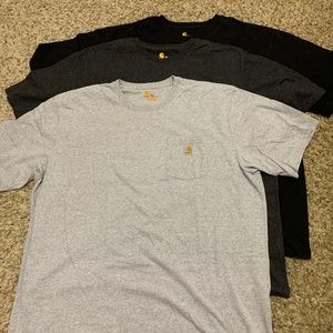3pcs Carhartt K87 Original Fit Pocket T-shirt